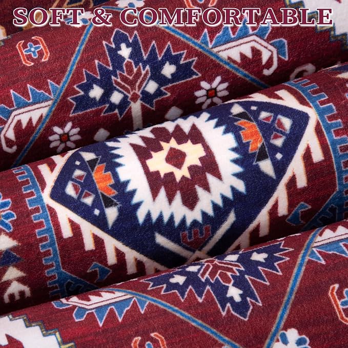 SERISSA Area Rug 3x5 Boho Rugs for Bedroom, Washable Non-Slip Living Room Rug - Image 6