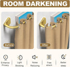 GXOACKJ Gold Curtain Rods for Windows 66 to 120 inch, 5/8 inch Adjustable Wrap - Image 2