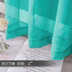 Tollpiz Sheer Curtain Linen Textured Living Room Curtains Sheer Light Filtering - Image 4
