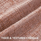 decorUhome Summer Pink Chenille Throw Pillow Covers 12x20 Set of 2 Textured - Image 4