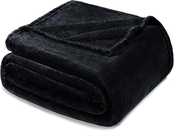 Exclusivo Mezcla Fleece Black Throw Blanket - Image 8