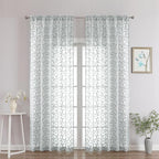 Chyhomenyc Light Grey Sheer Curtains 90 Inch Length 2 Panels Set, Light by Chyhomenyc