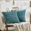 Fancy Homi 2 Packs Teal Decorative Throw Pillow Covers 22x22 Inch by Fancy+Homi