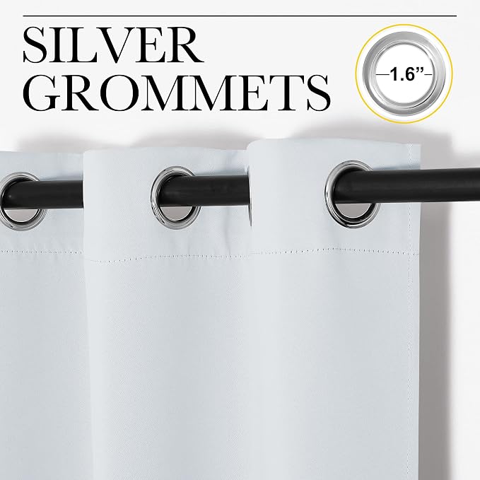 NICETOWN Room Darkening Draperies Curtain Panels 48 inches Long, Window - Image 3
