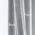 MIULEE Greyish White Velvet Curtains 96 inches 2 Panels - Image 6