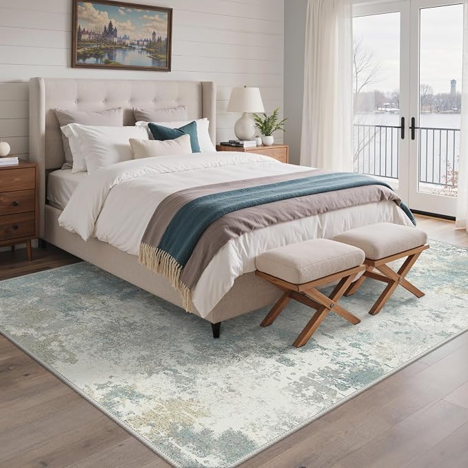 Area Rugs 5x7 for Living Room Bedroom, Modern Abstract Machine Washable Rug - Image 4