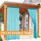 RYB HOME Sheer Outdoor Curtains - Image 3