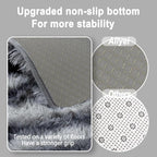 Soft Runner Rugs for Bedroom Hallways, 2x4 Black and White Fluffy Shag Throw - Image 5