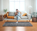 ONASAR 2x6 Grey Runner Rugs for Bedroom Living Room, Fluffy Bedside Hallway - Image 7
