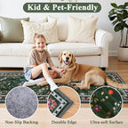 HEBE Washable Hallway Runner Rug 2'x 6' Non Slip Kitchen Rugs Runner, Low Pile - Image 3