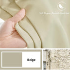 Deconovo Blackout Curtains, Thermal Insulated, W70 x L63 2 Panels, Back Tab - Image 7
