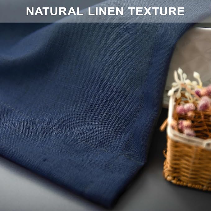 Navy Blue Curtains 45 Inch Length - Image 7