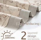 jinchan Floral Curtain Valance for Windows 16 Inch Linen Valance for Kitchen - Image 5