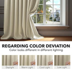 Deconovo Blackout Curtains, Thermal Insulated, W38 x L63 2 Panels, Back Tab - Image 6