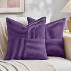 Fancy Homi 2 Packs Purple Samll Decorative Throw Pillow Covers 12x12 Inch by Fancy+Homi
