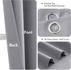 MIULEE Light Grey Blackout Curtains - Image 4