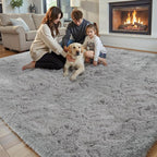 Area Rugs 10x14 Living Room, Shaggy Carpet Soft Plush Furry Bedside Rug Large - Image 3