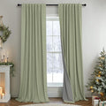 Sage Green Room Darkening Curtains by Pitalk
