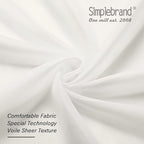 Simplebrand Ivory Short Sheer Curtains 45 Inch Length - Image 7