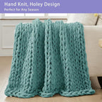 Bigacogo Chunky Knit Throw Blanket - Image 4