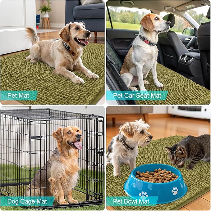 OLANLY Dog Door Mat for Muddy Paws 59x20, Absorbs Moisture and Dirt, Absorbent - Image 7
