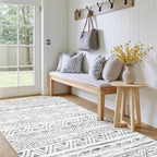 3x5 Washable Entryway Area Rug: Modern Moroccan Small Runner Rug Indoor Soft by Ksrau