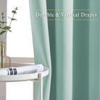 NICETOWN Aqua Blue Bedroom Curtains 72 inches Long, Grommet Blackout Thermal - Image 5