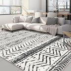 Nakagishi Black Rug Living Room Rugs: 10x14 Machine Washable Boho Large Neutral by NakagishiAreaRug