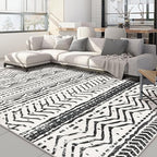 Nakagishi Black Rug for Living Room: 8x10 Washable Boho Large Neutral Soft by NakagishiAreaRug