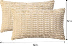 Pack of 2 Corduroy Decorative Throw Pillow Covers 12x20 InchSoft Boho Striped - Image 7