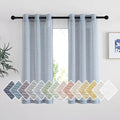 NICETOWN Linen Sheer Kitchen Short Curtains 48 inch Length 2 Panels, Grommet by NICETOWN