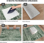 Lansny Modern Abstract Runner Rug 2x6, Forest Green Washable Kitchen Runner - Image 3