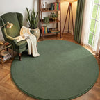 Amearea Sage Green Round Area Rugs 4ft Washable Circle Rugs - Image 8