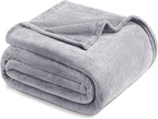 Exclusivo Mezcla Fleece Light Grey Throw Blanket - Image 8