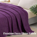 Whale Flotilla King Size Fuzzy Fleece Blanket - Image 5