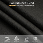 IVAPUPU Pinch Pleated Curtains 90 Inches Long, Light Filtering Thick Linen - Image 5
