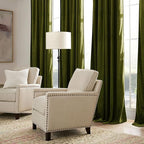 RYB HOME Moss Green Velvet Curtains 84 inches - Image 6