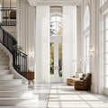 Extra Long Beige White Linen Curtains 144 Inch by Nanspring