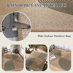 Lahome Enfys Modern Rainbow Easy Jute Office Rug, Washable Rugs 4x6 - Image 4