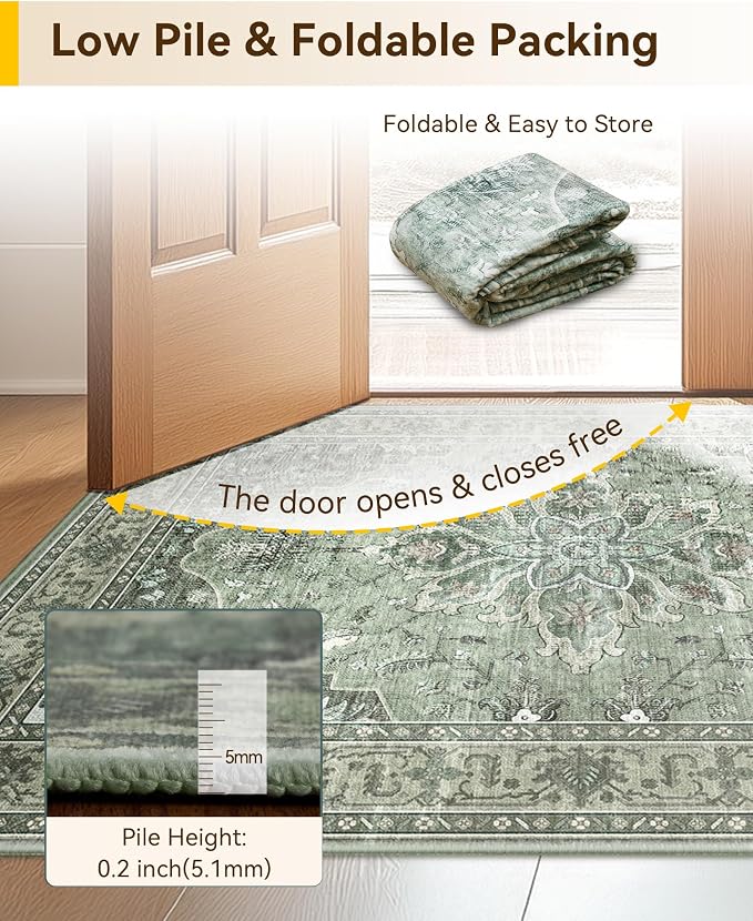 Area Rugs 2'x4' Kitchen Rugs Entry Rug Small Rugs - Image 5
