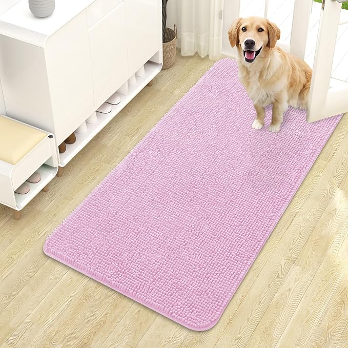 OLANLY Dog Door Mat for Muddy Paws 44x24, Absorbs Moisture and Dirt, Absorbent by OLANLY
