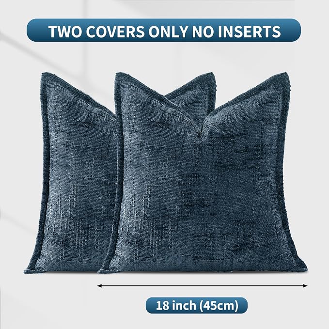 HPUK Fall Chenille Soft Throw Pillow Covers 18x18 Set of 2, Accent Cushion - Image 5