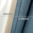 MIULEE Linen Texture Curtains for Bedroom Solid 100% Blackout Thermal Insulated - Image 6