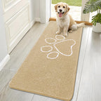 OLANLY Dog Door Mat for Muddy Paws 70x32, Paw Print Design, Absorbs Moisture by OLANLY