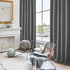 Deconovo Blackout Curtains, Thermal Insulated, W52 x L63 2 Panels, Back Tab - Image 4
