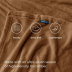 Bedsure GentleSoft Orange Fleece Blankets Queen Size - Image 4