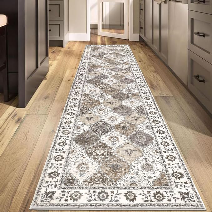 HEBE Hallway Runner Rug 2'8''x12' Washable Vintage Distressed Area Rugs Non - Image 7