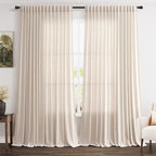 Nanspring Extra Wide Linen Curtains by Nanspring
