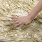 Ciicool Ultra Soft Faux Sheepskin Fur Rug Fluffy Rug - Image 4