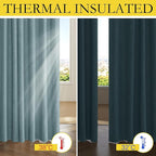 NICETOWN 100% Absolutely Blackout Linen Curtains - Image 3